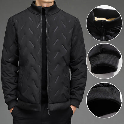 Warm Gift - Men's Winter Casual Thickened Warm Stand-Up Collar Jacket