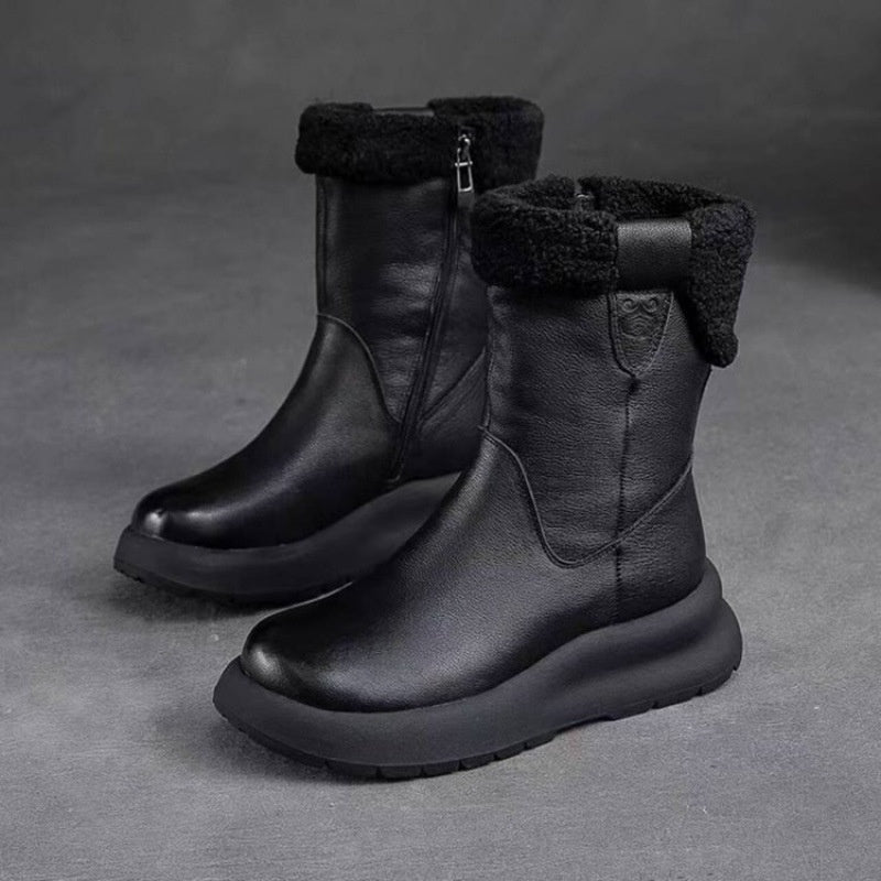 ✨Women's Trendy Zip-up Thick Lined Ankle Boots✨
