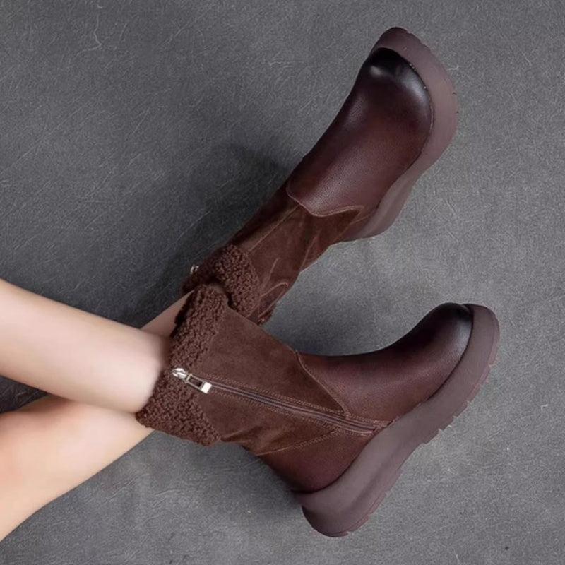 ✨Women's Trendy Zip-up Thick Lined Ankle Boots✨