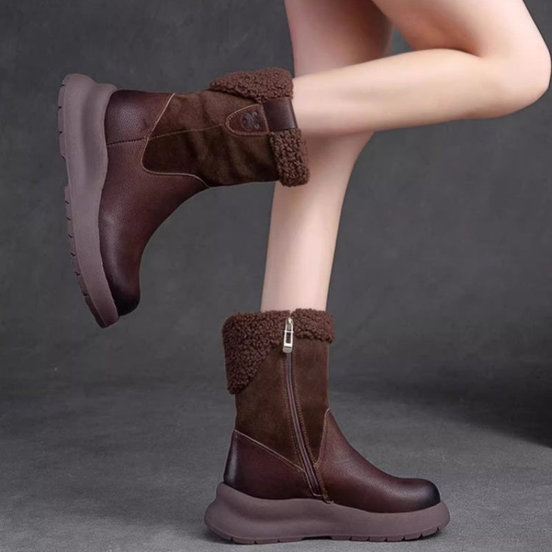 ✨Women's Trendy Zip-up Thick Lined Ankle Boots✨