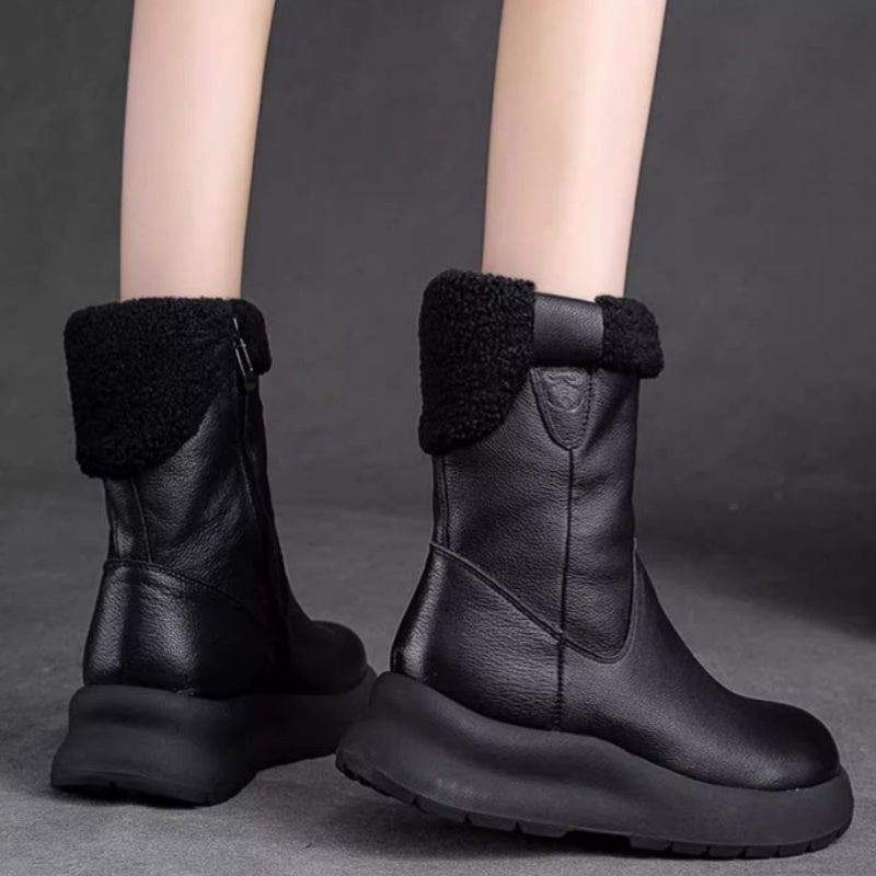✨Women's Trendy Zip-up Thick Lined Ankle Boots✨