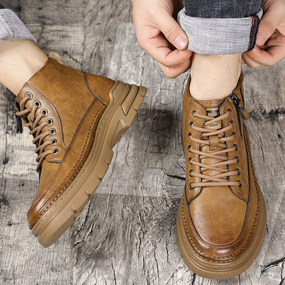 Men’s Rugged Plush-lined Ankle Boots（50% OFF）