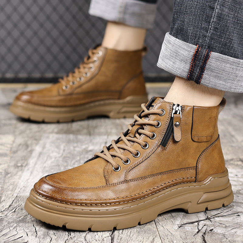 Men’s Rugged Plush-lined Ankle Boots（50% OFF）