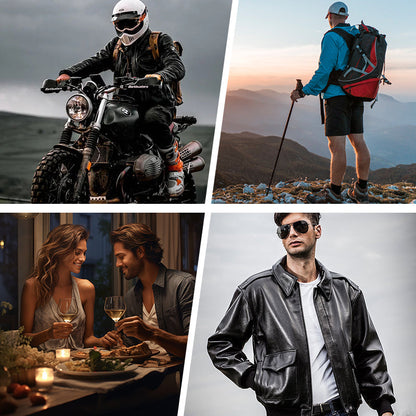 🧥2025 Vintage🔥Men's Vintage Lapel Leather Jacket🔥💥