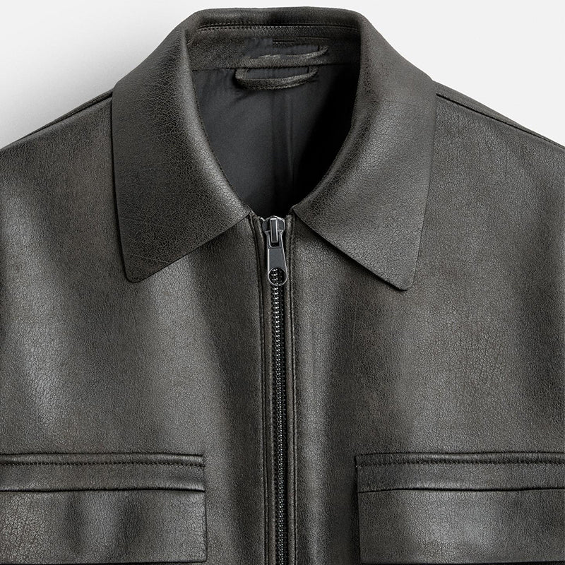 🧥2025 Vintage🔥Men's Vintage Lapel Leather Jacket🔥💥
