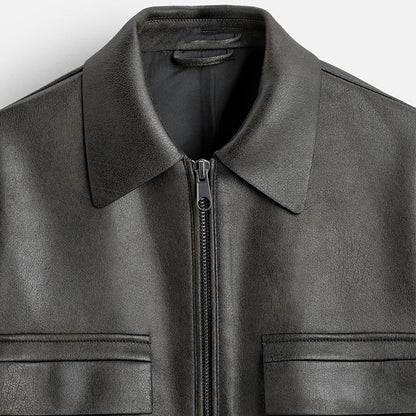 🧥2025 Vintage🔥Men's Vintage Lapel Leather Jacket🔥💥