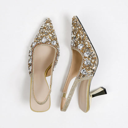 Women's Pointed Closed Toe Slingback Heels