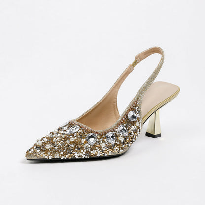 Women's Pointed Closed Toe Slingback Heels