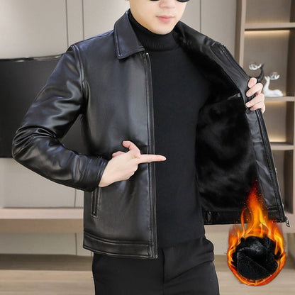 ✈️Free shipping✈️Men's Fashion Casual High Quality Imitation Leather Jacket