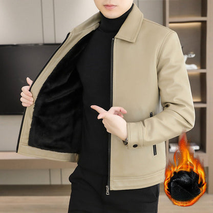 ✈️Free shipping✈️Men's Fashion Casual High Quality Imitation Leather Jacket