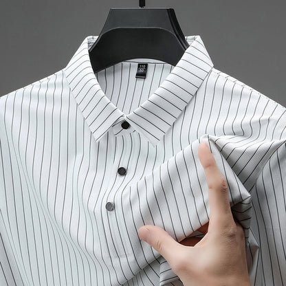 Men's Loose Striped Short Sleeve Top