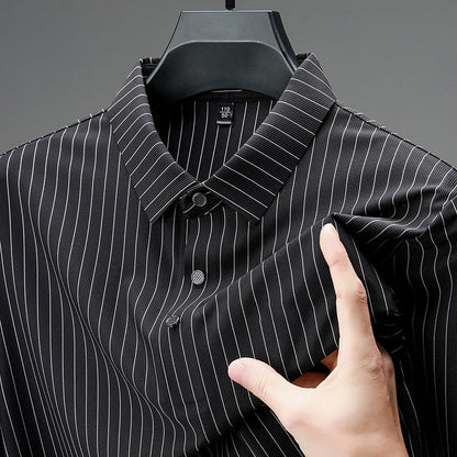 Men's Loose Striped Short Sleeve Top