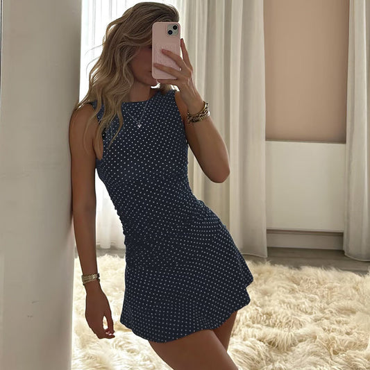 Summer Sleeveless Polka Dot Dress