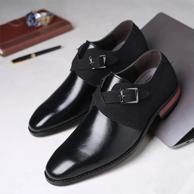 Men's Fashion Color-Block Leather Shoes
