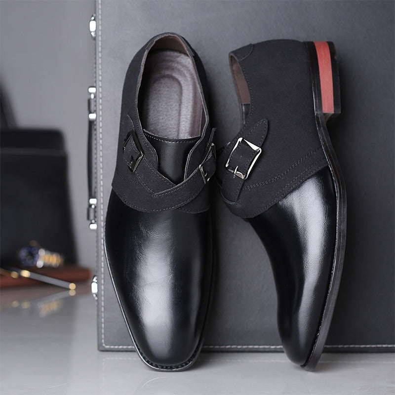 Men's Fashion Color-Block Leather Shoes