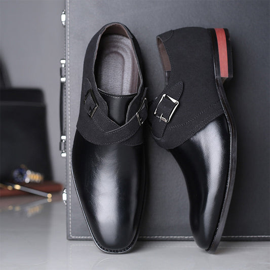 Men's Fashion Color-Block Leather Shoes