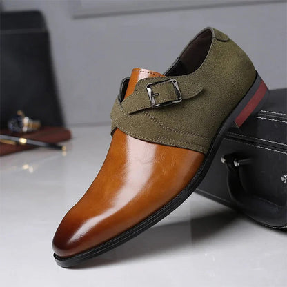Men's Fashion Color-Block Leather Shoes