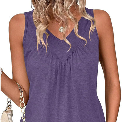 🎉2025 New Products Hot Sale✨Women's V-Neck Sleeveless Tank Top