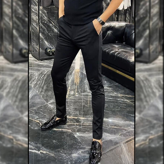 Men's Black Slim Fit Dress Pants