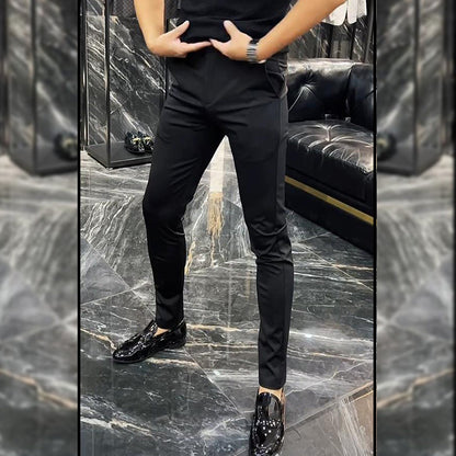 Men's Black Slim Fit Dress Pants
