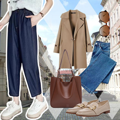 Women’s Soft Denim Harem Pants