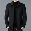 Men's Lapel Thickened Zipper Warm Solid Color Jacket