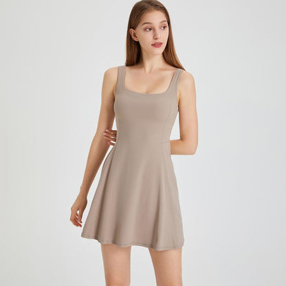 ✨New for Summer 👗Women’s Casual Yoga Dress with Built-in Bra and Shorts