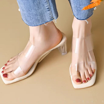 Women's Fashion Elegant Transparent High Heeled Sandals