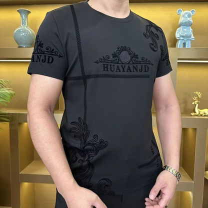 Men's Casual Business Round Neck Short Sleeve T-Shirt（50% OFF）
