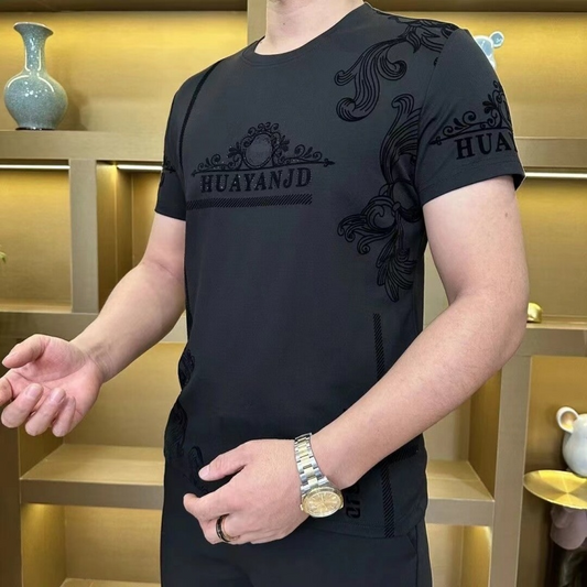 Men's Casual Business Round Neck Short Sleeve T-Shirt（50% OFF）