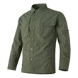 Men's Casual Quick-Drying Long Sleeve Shirt with Pockets