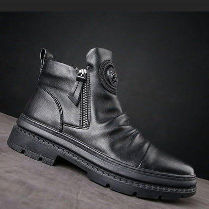🔥 Men’s Classic Casual Side-zip Leather Boots-[Best Gift]
