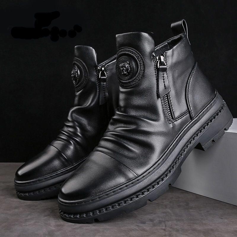 🔥 Men’s Classic Casual Side-zip Leather Boots-[Best Gift]