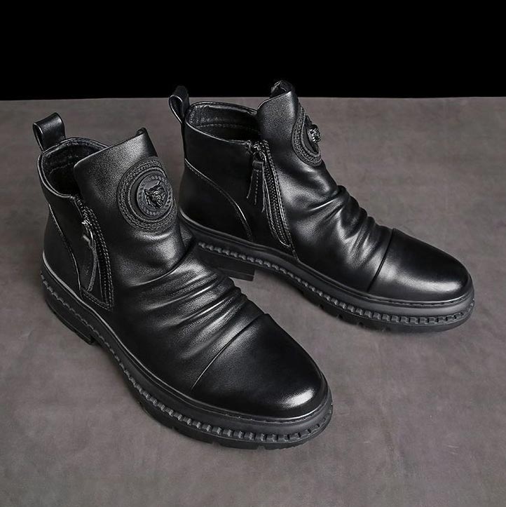 🔥 Men’s Classic Casual Side-zip Leather Boots-[Best Gift]