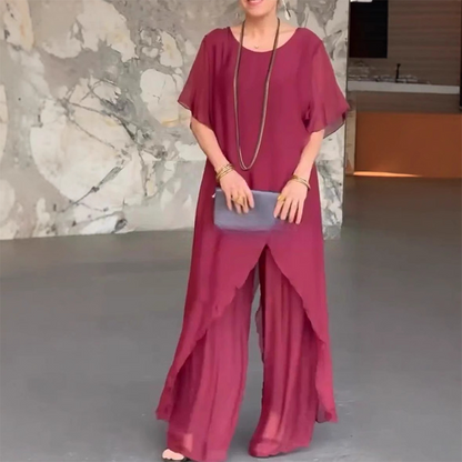 💖Women's Irregular Top & Loose Pants Set