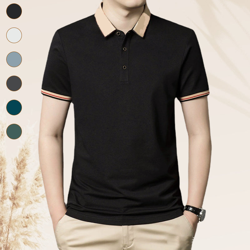 Men's Business Casual Short-Sleeve Collared Shirt