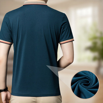 Men's Business Casual Short-Sleeve Collared Shirt