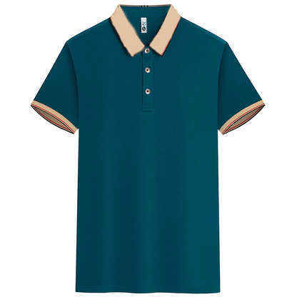 Men's Business Casual Short-Sleeve Collared Shirt