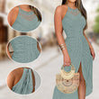 🧘 Chubby / right-angled shoulders are suitable! Halterneck irregular skirt