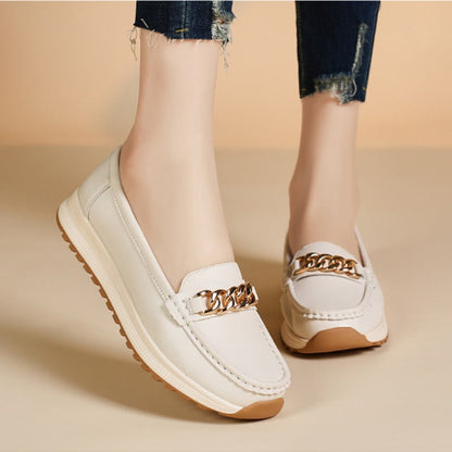 Women’s Elegant Solid Color Thick Sole Loafers
