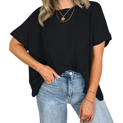 Women’s Cozy Ribbed Oversized T-Shirt