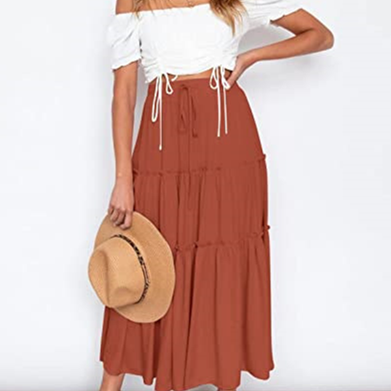 Boho Pleated Skirt