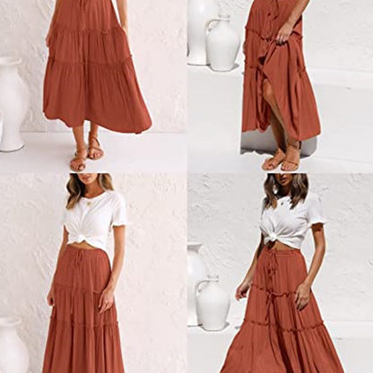 Boho Pleated Skirt