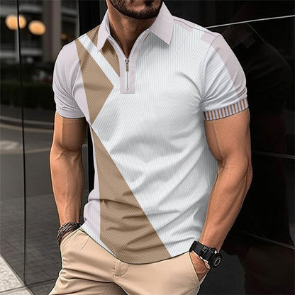 Men's Fashion Breathable Quarter-Zip T-Shirt