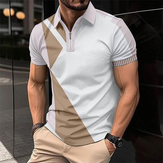 Men's Fashion Breathable Quarter-Zip T-Shirt