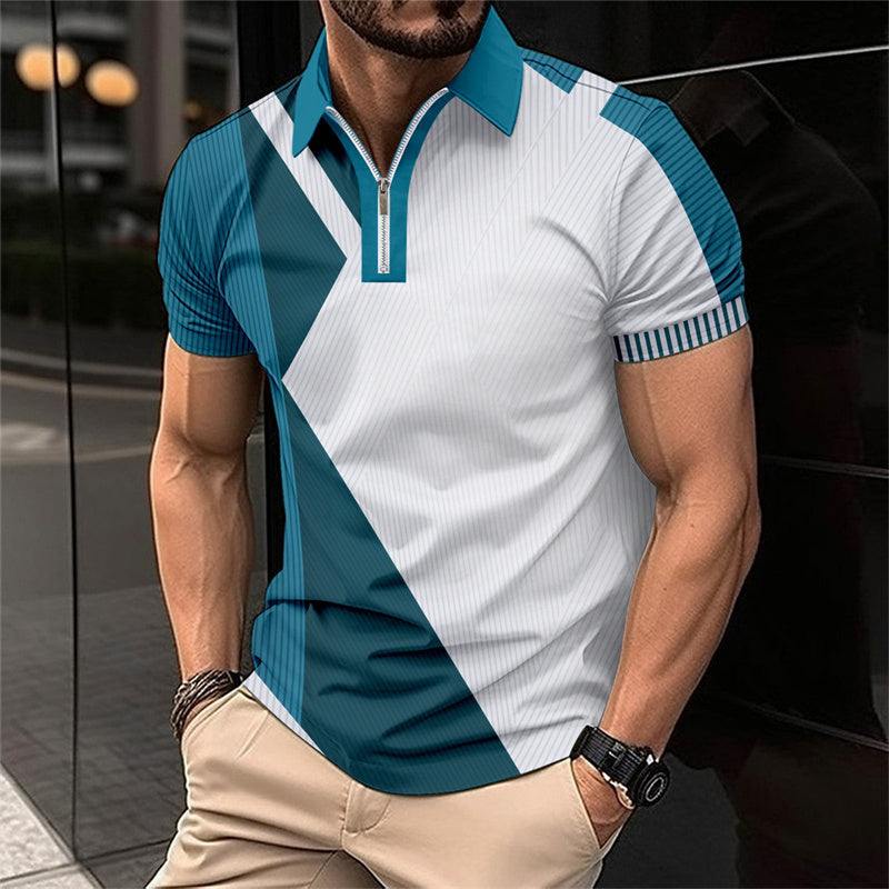 Men's Fashion Breathable Quarter-Zip T-Shirt