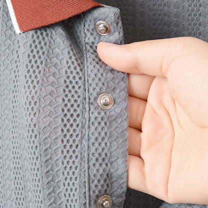 Men’s Fashion Color-Blocking Shirt