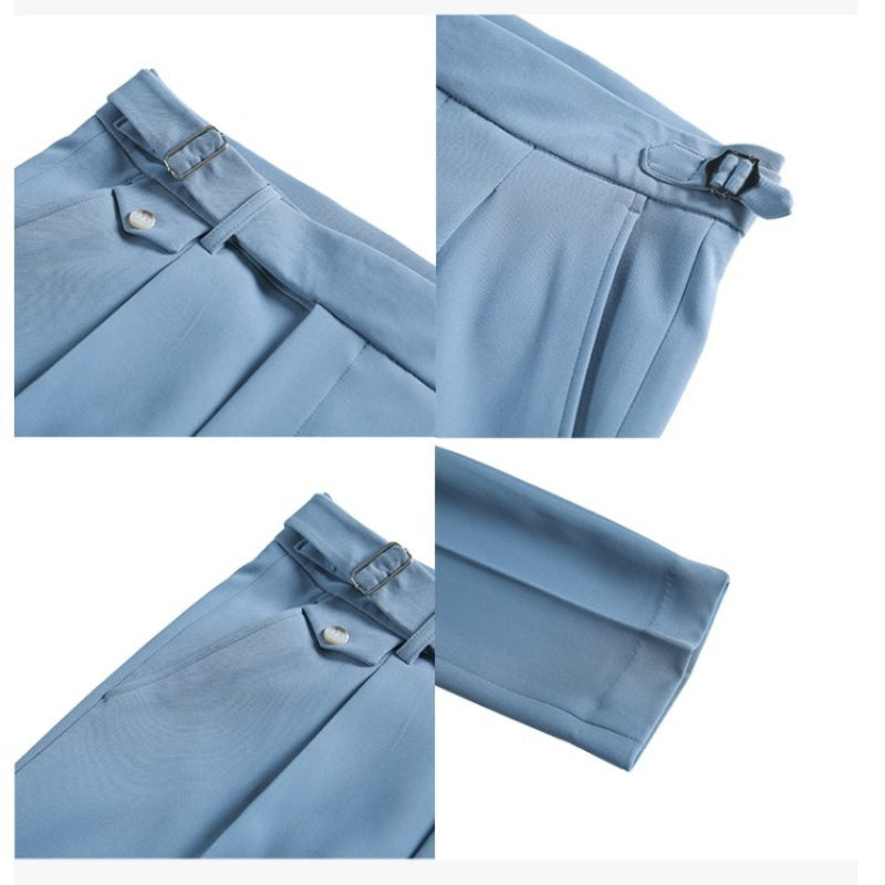 Men's Slim Fit Dress Pants with Expandable Waist