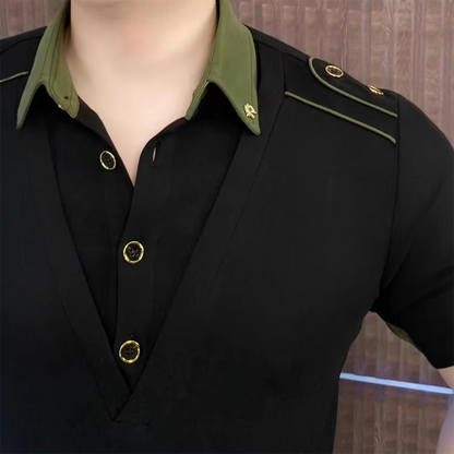 Men’s Comfortable Short Sleeve Lapel Top (50% OFF)