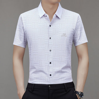 🔥HOT SALE🔥Men's Summer Subtle Pattern Short-Sleeve Shirt